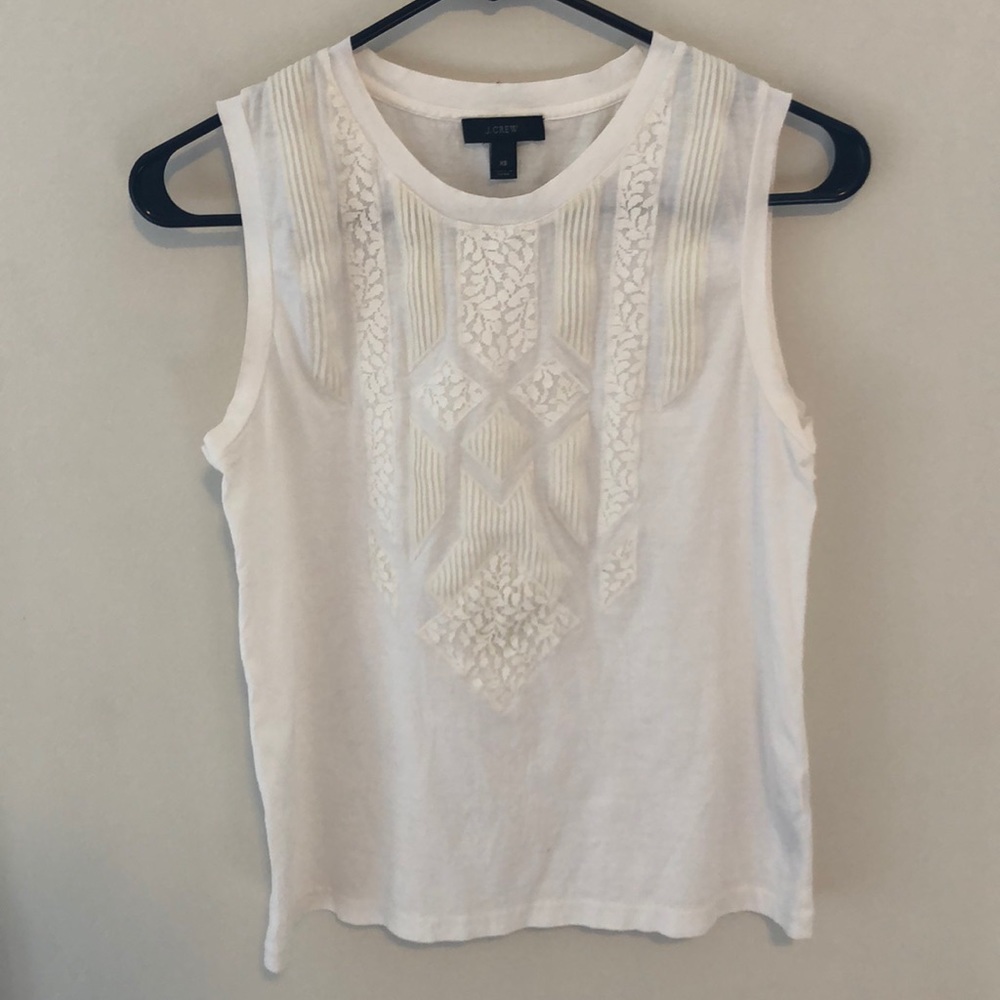 J Crew white blouse / sleeveless shirt